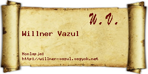 Willner Vazul névjegykártya